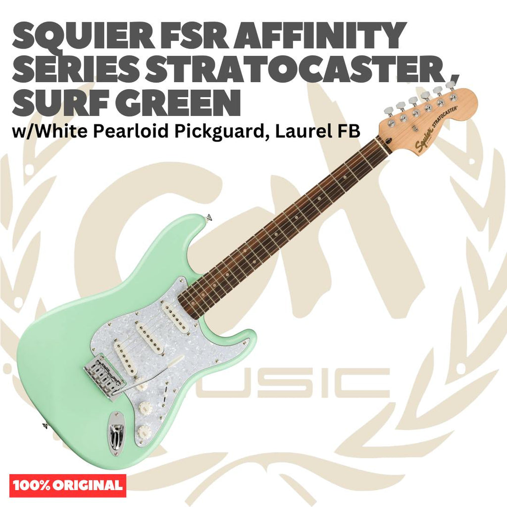 SQUIER FSR Affinity Series Stratocaster w/Pearloid Pickguard Electric Guitar - Gitar Listrik Elektrik Original Asli