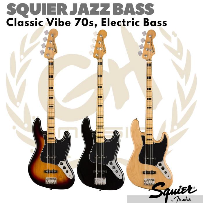 Squier Jazz Bass Guitar Classic Vibe 70s | Jazzbass Gitar elektrik