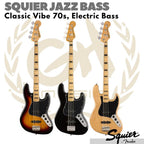 Squier Jazz Bass Guitar Classic Vibe 70s | Jazzbass Gitar elektrik