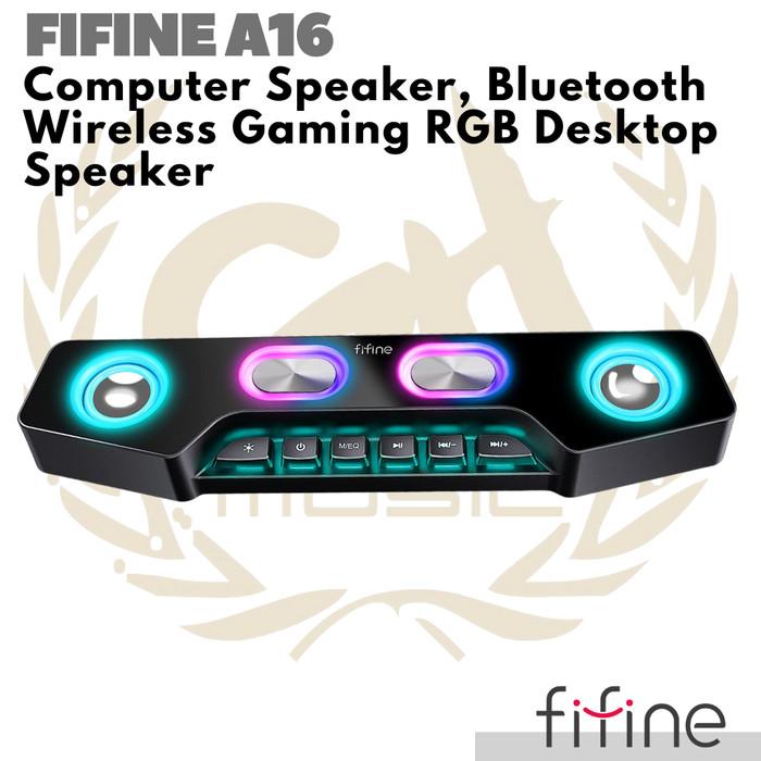 FIFINE A16 Computer Speaker, Bluetooth Wireless Gaming RGB Desktop