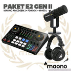 PAKET MAONO E2 GEN 2 - AME2 Gen II - 1  MIC PLUS MH601 - Podcast, Streaming, Recording