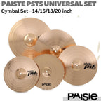 PAISTE PST5 UNIVERSAL Cymbal Set | Simbal 14, 16, 18, 20 inch PST 5