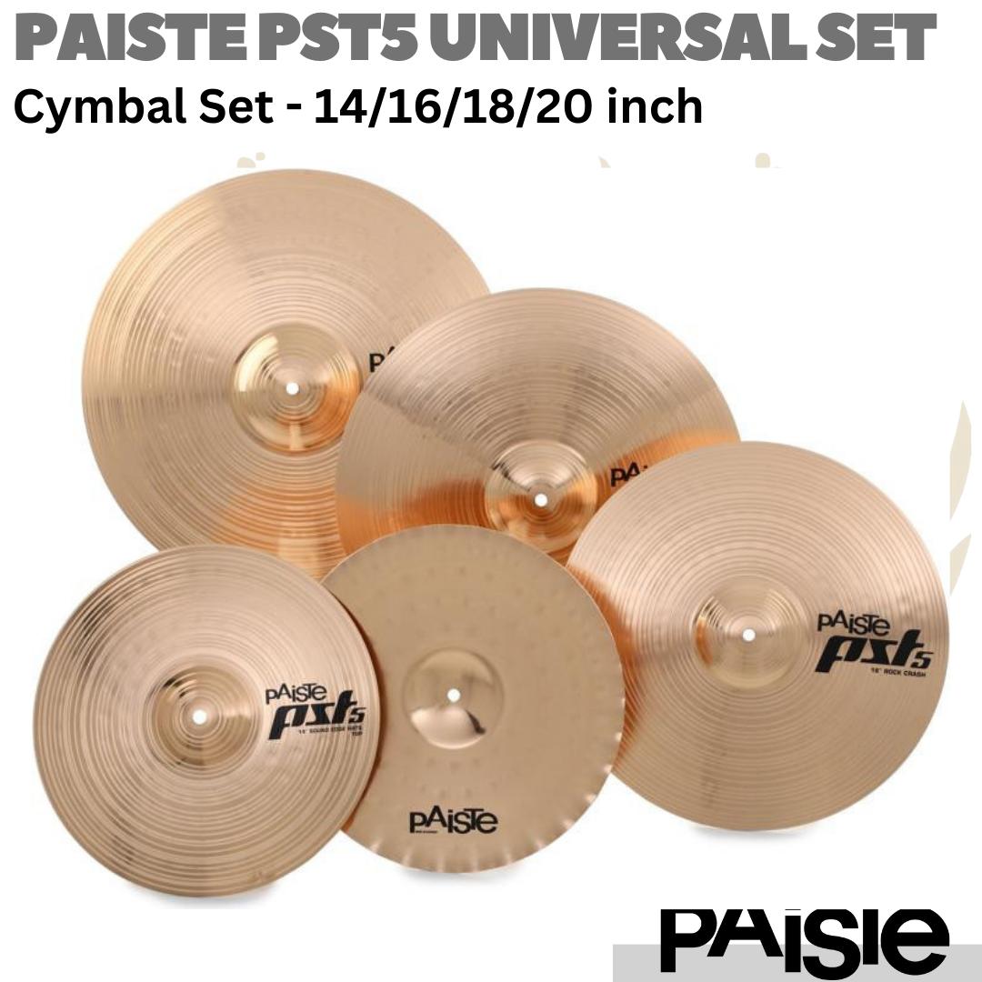 PAISTE PST5 UNIVERSAL Cymbal Set | Simbal 14, 16, 18, 20 inch PST 5