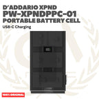 D'Addario PW-XPNDPPC-01 XPND Portable Battery Cell USB-C Charging - Power Battery 10,000mAh untuk Pedalboard Efek Gitar Bass