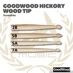 GOODWOOD by Vater Hickory Wood Tip Stick Drum - Stik Drum