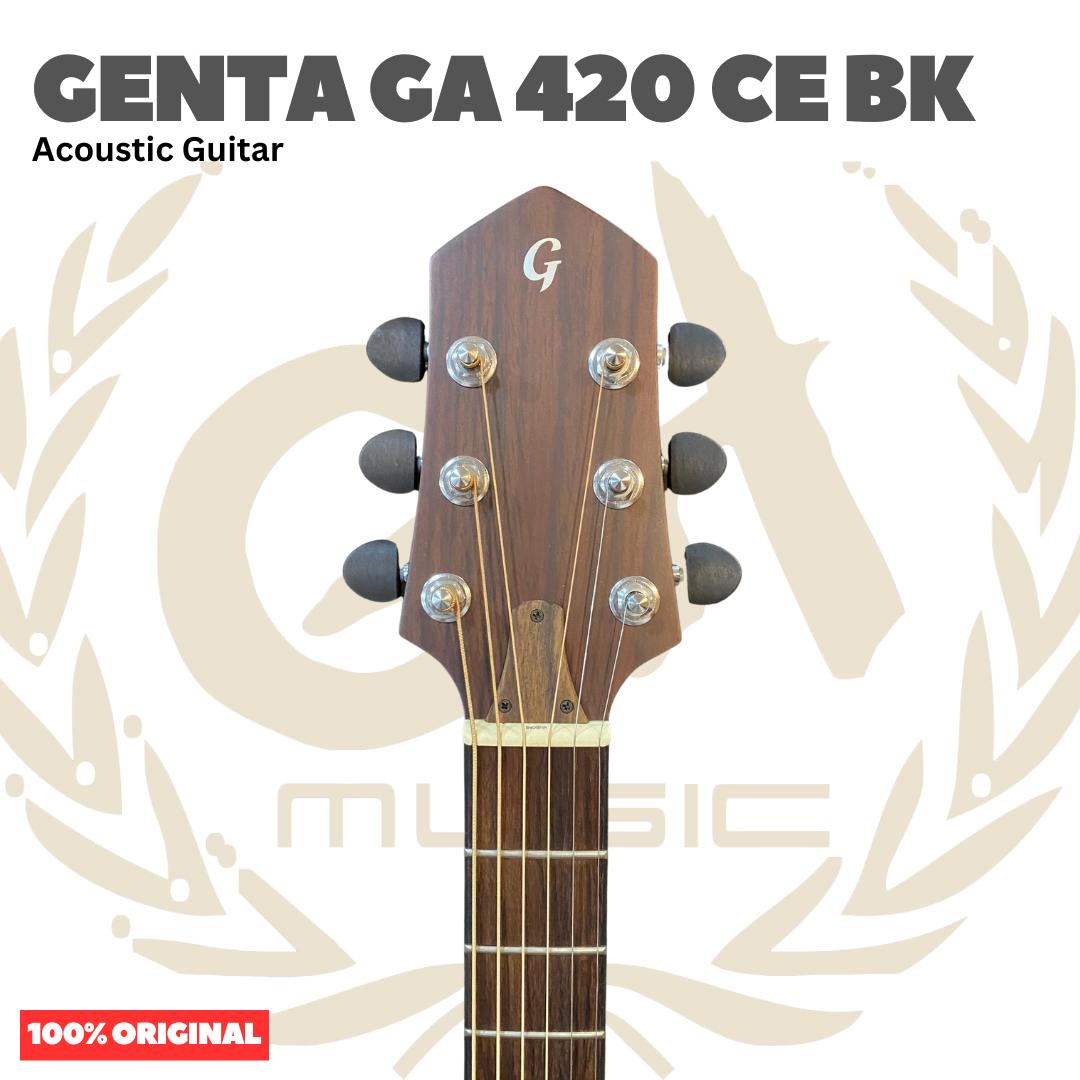 Genta GA 420 CE BK Acoustic Guitar - Gitar Akustik Genta GA420CE BK Original Asli