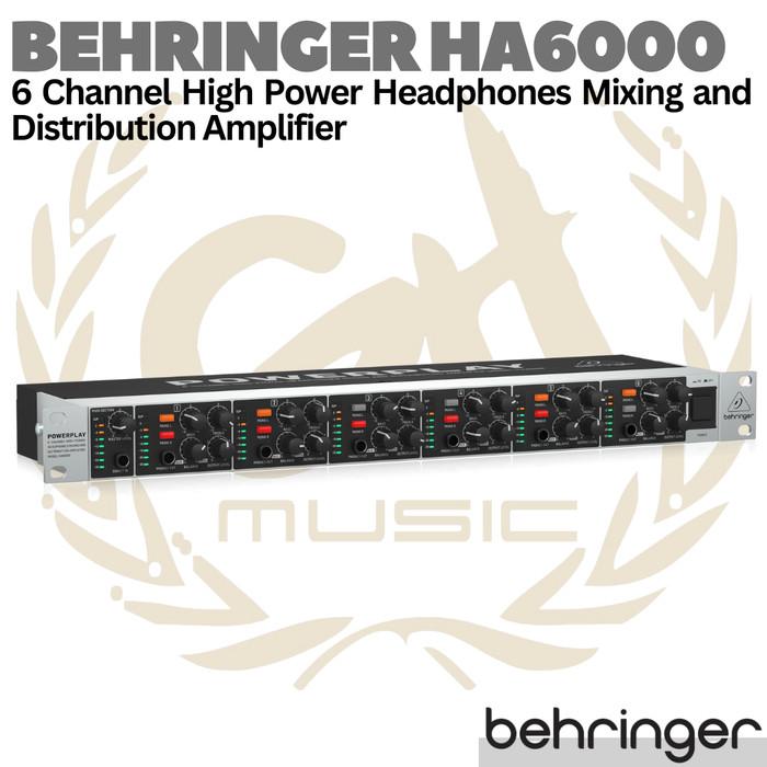 BEHRINGER POWERPLAY HA6000 6 Channel Headphones Distribution Amplifier
