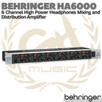 BEHRINGER POWERPLAY HA6000 6 Channel Headphones Distribution Amplifier