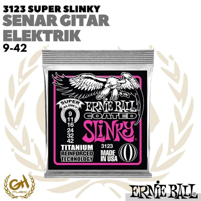 Ernie Ball 3123 Super Slinky Titanium RPS Coated Electric Strings 9-42