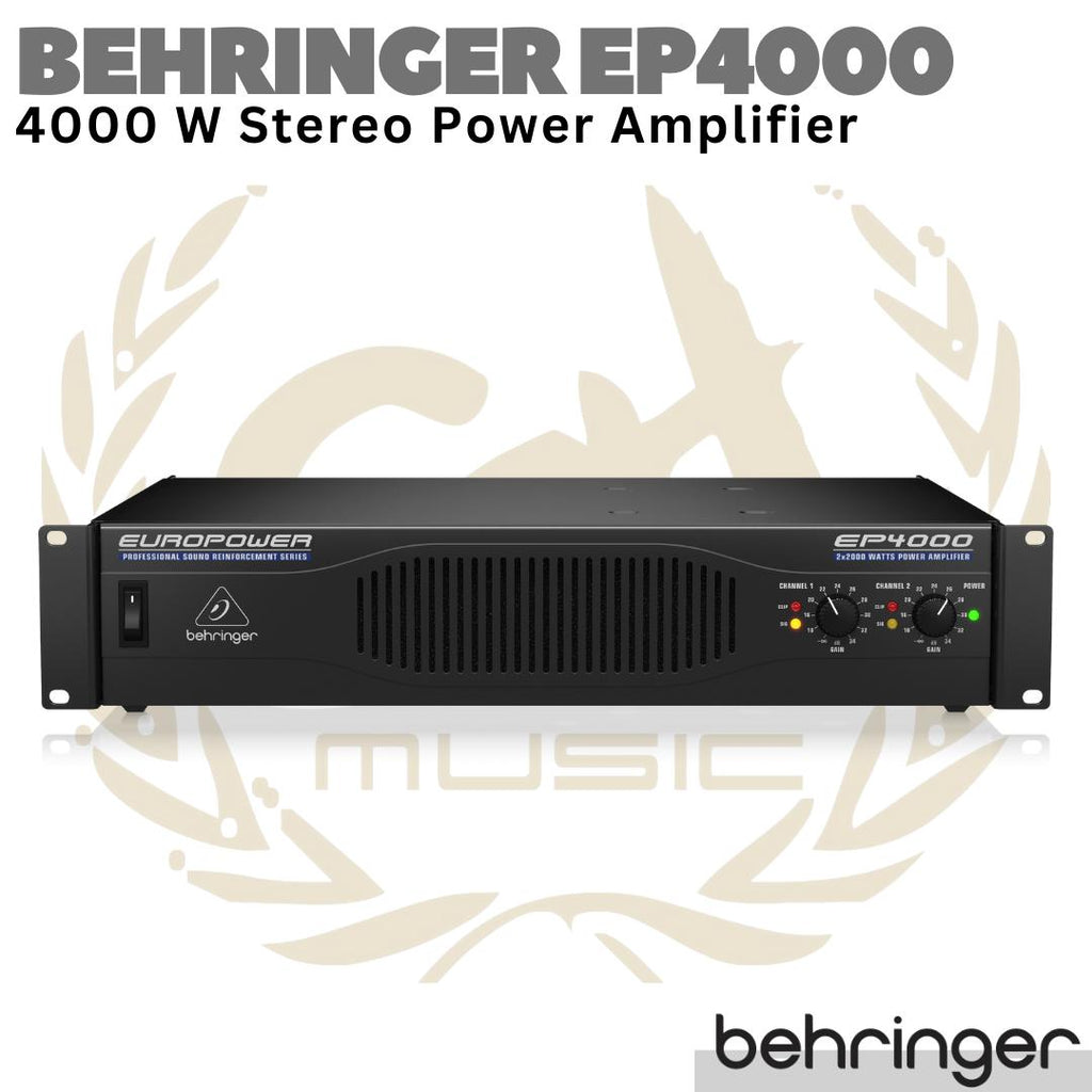 BEHRINGER EUROPOWER EP4000 4000 Watt Stereo Power Amplifier with ATR