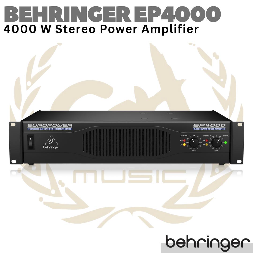 BEHRINGER EUROPOWER EP4000 4000 Watt Stereo Power Amplifier with ATR