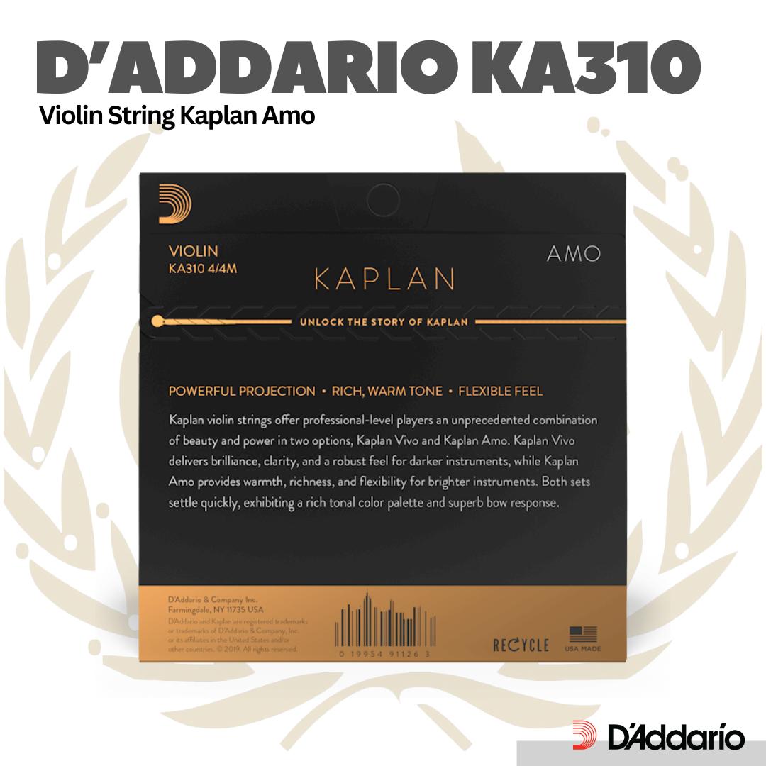 D'addario Model KA310- Ukuran 4/4 Kaplan Amo Violin String Set - Senar Biola