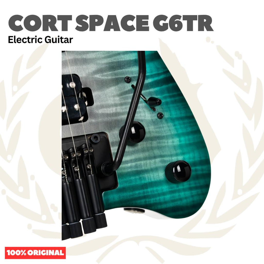 Cort Space G6TR Headless HSS Electric Guitar w/Case - Gitar Listrik Elektrik