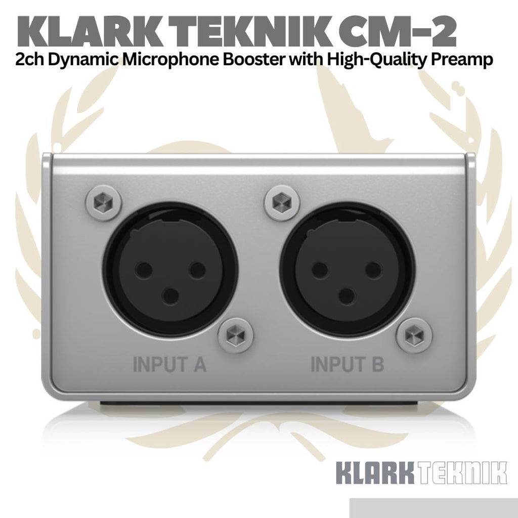 Klark Teknik MIC BOOSTER CM-2 2 Channel Dynamic Microphone Booster