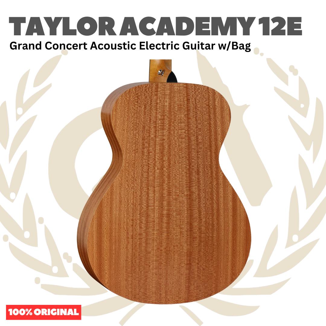 Taylor Academy 12e Grand Concert Acoustic Guitar w/Bag - Gitar Akustik Elektrik Original Asli