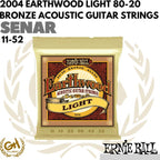 ERNIE BALL EARTHWOOD 2004 LIGHT 80-20 BRONZE ACOUSTIC GUITAR STRINGS 11-52