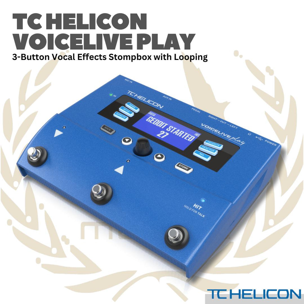 TC HELICON VOICELIVE PLAY VOCAL EFFECT PEDAL - STOMPBOX EFEK PEDAL VOKAL LOOPING