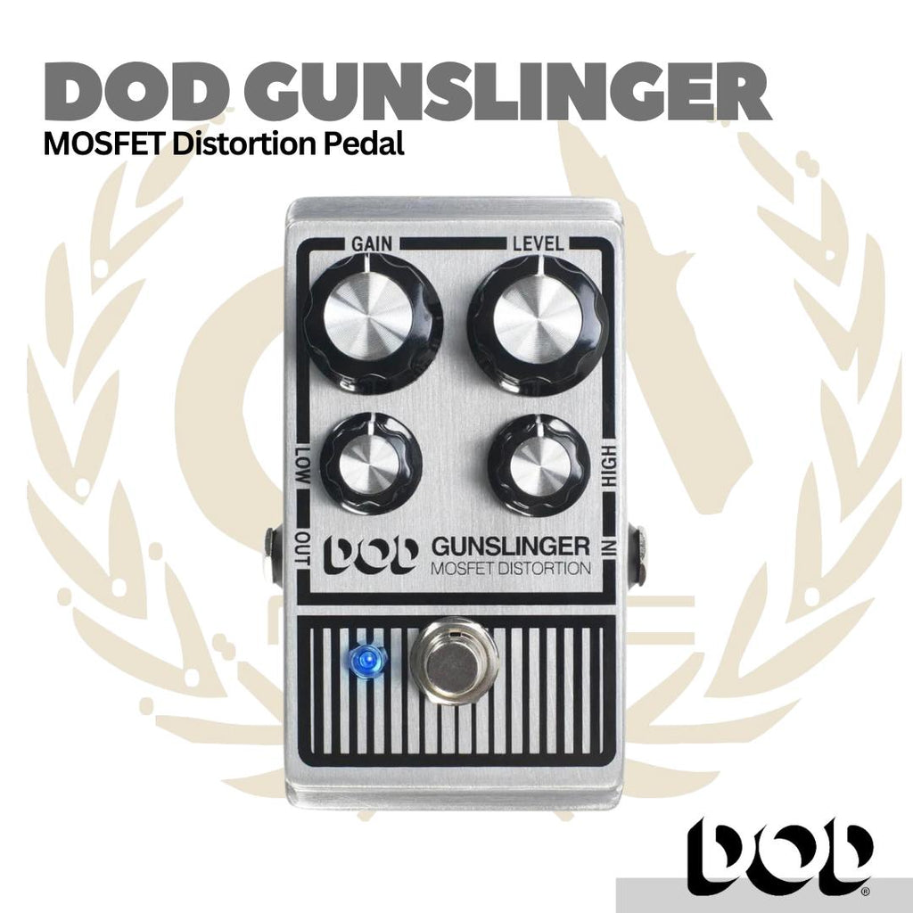 DOD Gunslinger MOSFET Distortion Effect Pedal - Efek Gitar Distorsi Asli