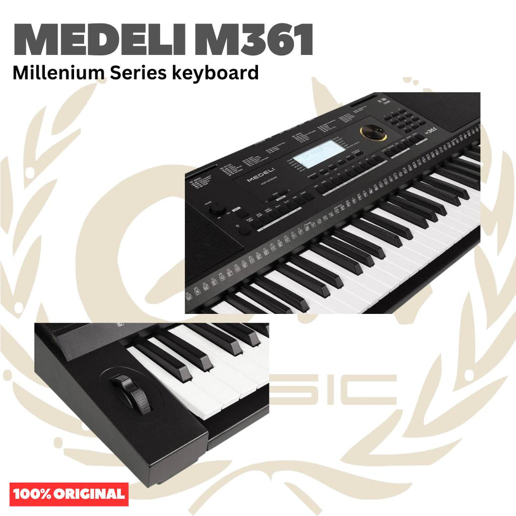 MEDELI M361 61-Keys Millenium Series Keyboard Portable - M 361 Keyboard Original Asli