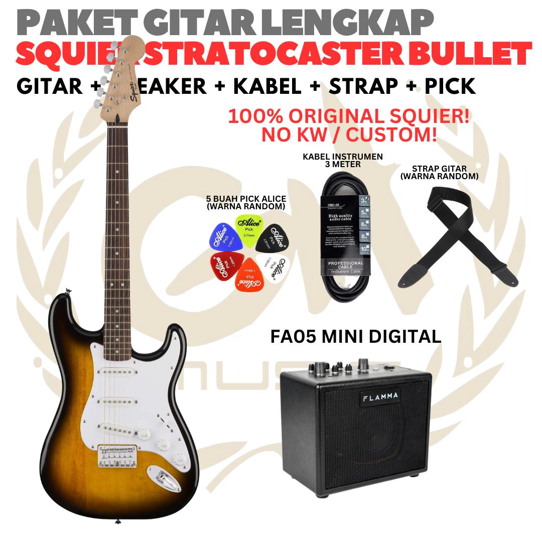 PAKET GITAR SQUIER STRATOCASTER BULLET Electric Gitar | GUITAR PACK