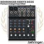 BEHRINGER XENYX 802S Premium Analog 8 Input Audio Mixer | 802USB