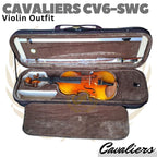 CAVALIERS CV6-SWG Violin Outfit | Biola 1/2 3/4 4/4 1/4 Size