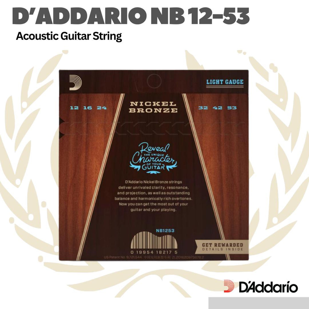 D'addario NB1253 Acoustic Guitar String - Senar Gitar Akustik 12-53
