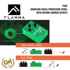 FLAMMA FV02, DOUBLING VOCAL PROCESSOR PEDAL WITH REVERB CHORUS EFFECTS