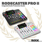 RodeCaster Pro II Integrated Audio Production Studio - Soundcard Mixer Livestreaming Rode Caster Pro II