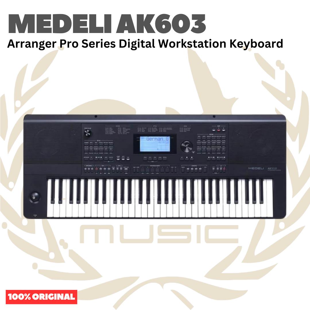 MEDELI AK603 61-Keys Arranger Pro Series Digital Workstation Keyboard Portable - AK-603 Keyboard Original Asli