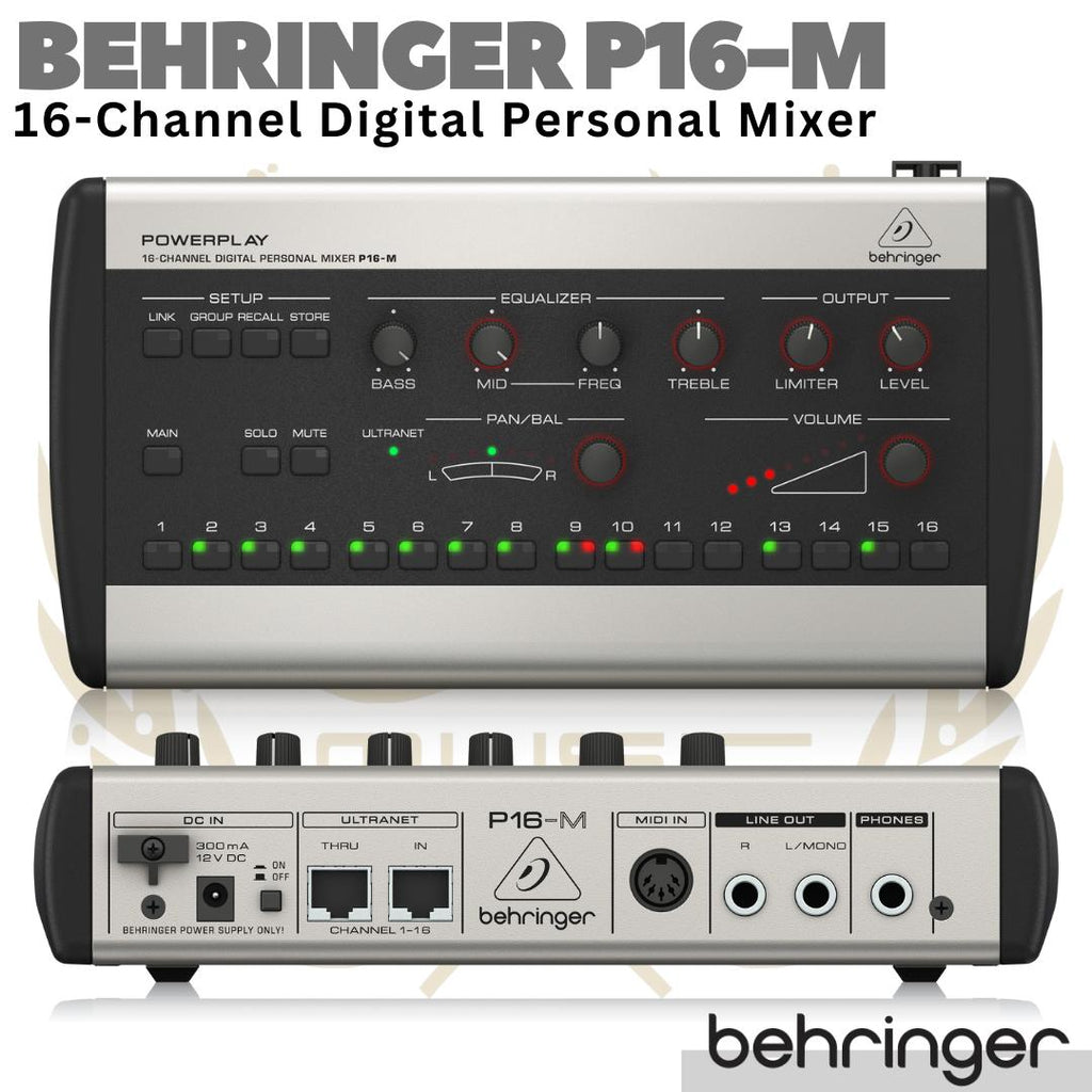 BEHRINGER POWERPLAY P16-M 16 Channel Digital Personal Mixer | P16M P16