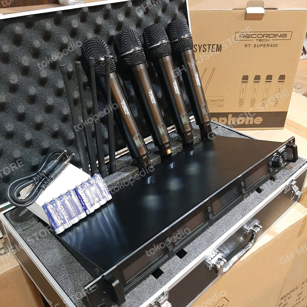 RECORDING TECH RT SUPER400 WIRELESS MICROPHONE | 4 CHANNEL MIC WERLES