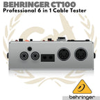 BEHRINGER CT100 Professional 6 in 1 Cable Tester | Alat Tes Cek Kabel
