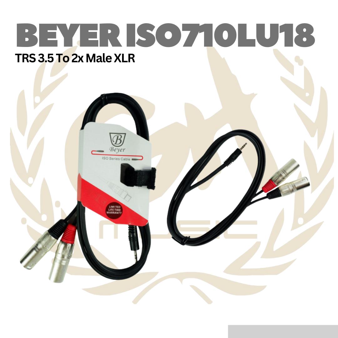 Beyer ISO710LU18 TRS 3.5 To 2X Male XLR Cable