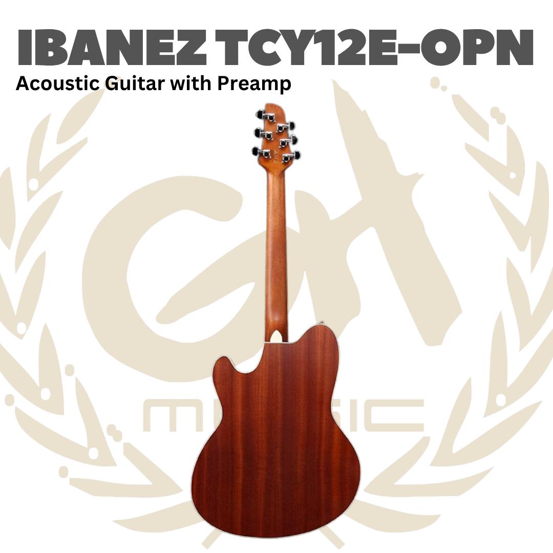 Ibanez TCY12E-OPN Acoustic Guitar with Preamp, Open Pore Natural - Gitar Akustik dengan Pre-amp TCY12EOPN TCY12E OPN Original