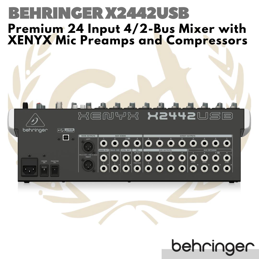 Behringer XENYX X2442USB Premium 24 Input 4/2 Bus Mixer USB interface