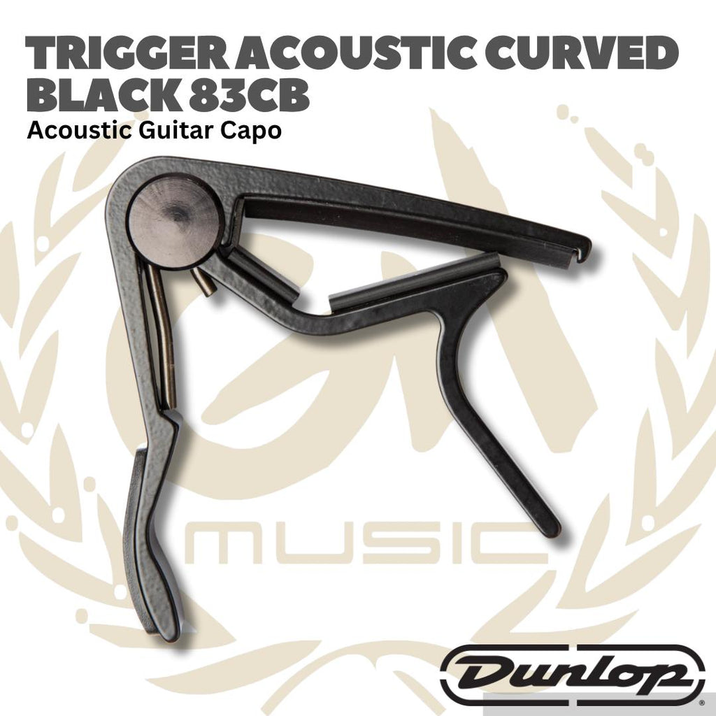 DUNLOP TRIGGER ACOUSTIC CURVED BLACK 83CB - CAPO GITAR AKUSTIK 83CB