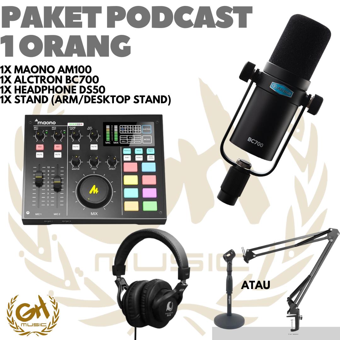 PAKET PODCAST 1 ORANG ALCTRON BC700 + MAONO AM100 + HEADPHONE