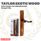 Taylor Exotic Wood Guitar Hanger, Koa, Maple/Boxwood, Bouquet Inlay - Stand Gitar Gantung