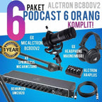 PAKET PODCAST 6 ORANG: BEHRINGER UMC1820, MAONO MH601 KOMPLIT + MIC