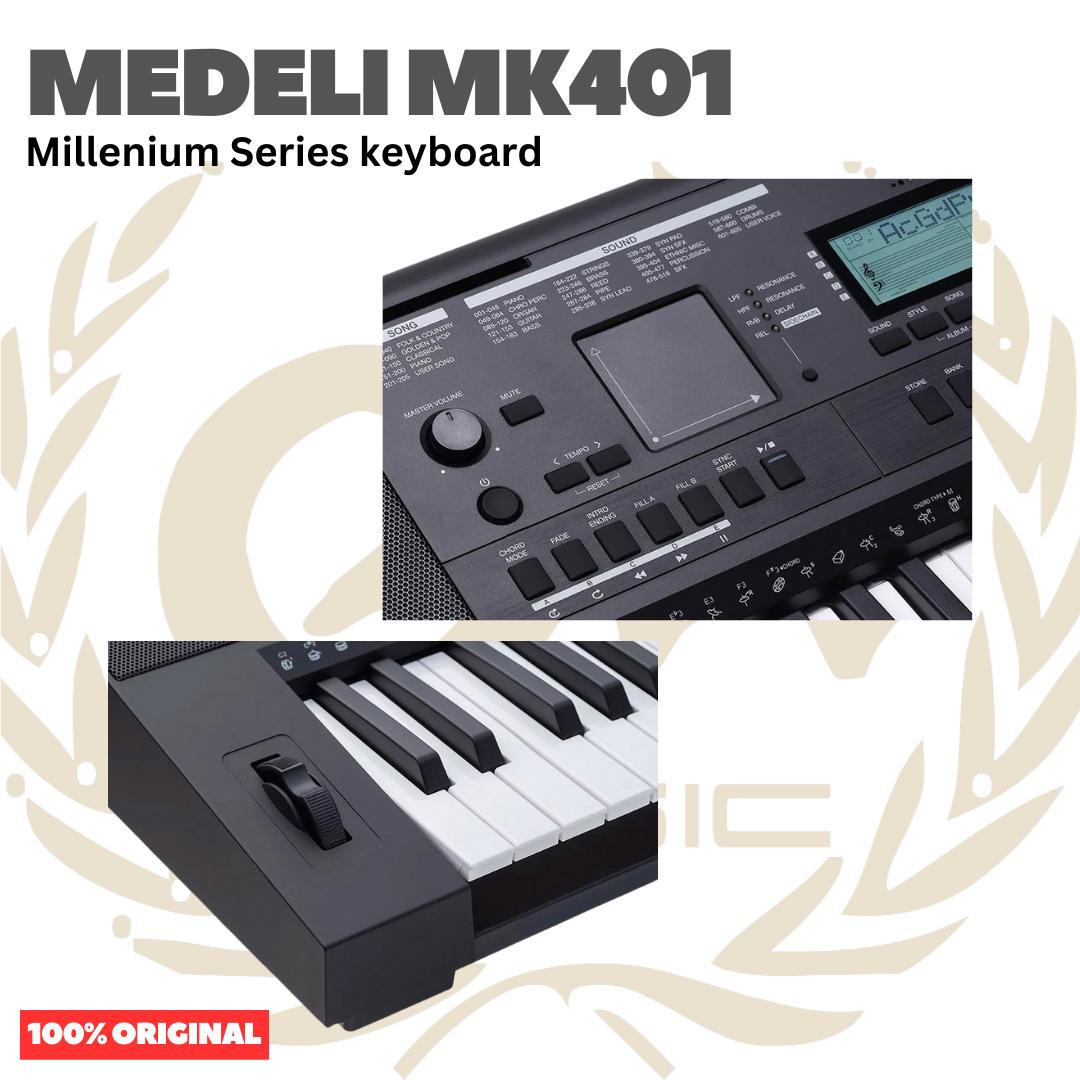 MEDELI MK401 61-Keys Millenium Series Keyboard Portable - MK-401 Keyboard Original Asli