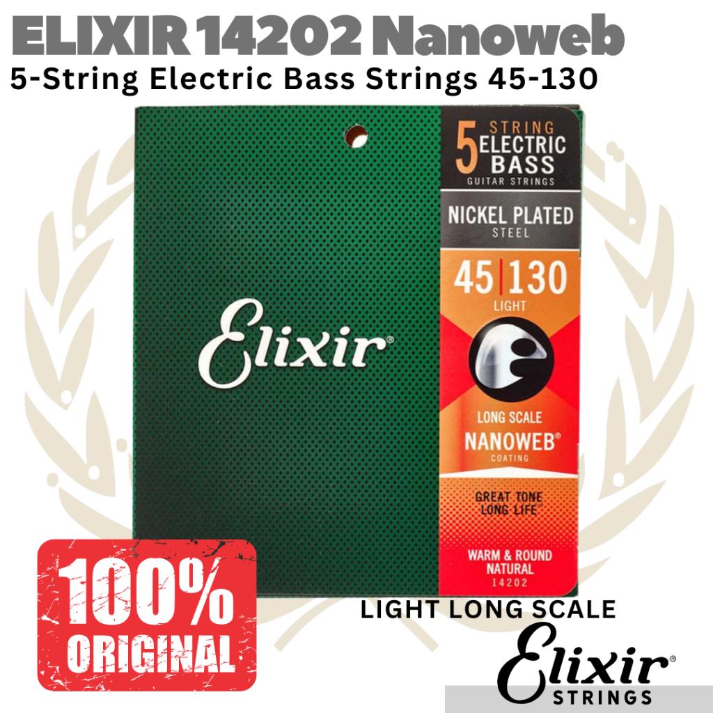ELIXIR 14202 Nanoweb Light Long Scale 5 Strings Bass Electric 45-130