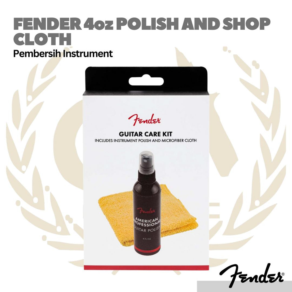 Fender 4 oz Polish and Shop Cloth 2-Pack - Pembersih Instrumen