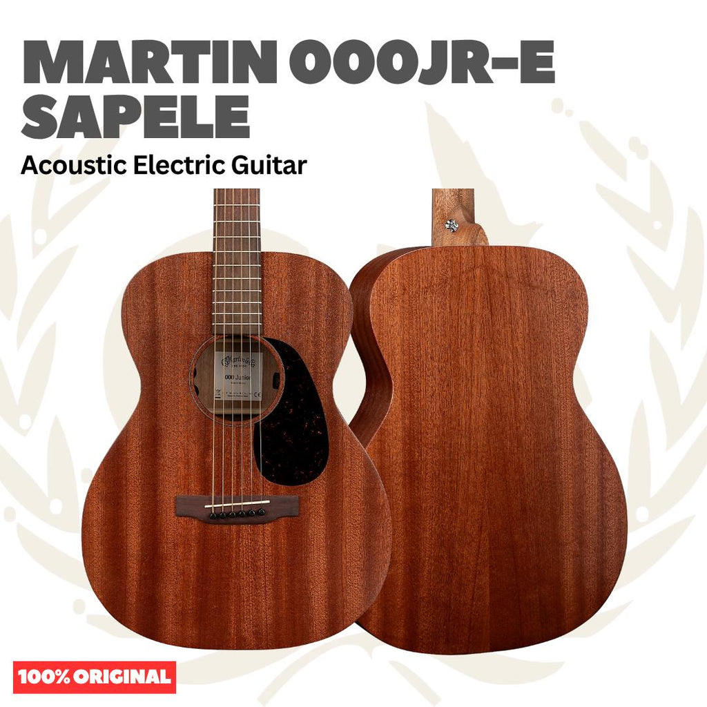 Martin 000JR-E Sapele Acoustic Electric Guitar w/Bag - Gitar Akustik Elektrik 000 Jr E