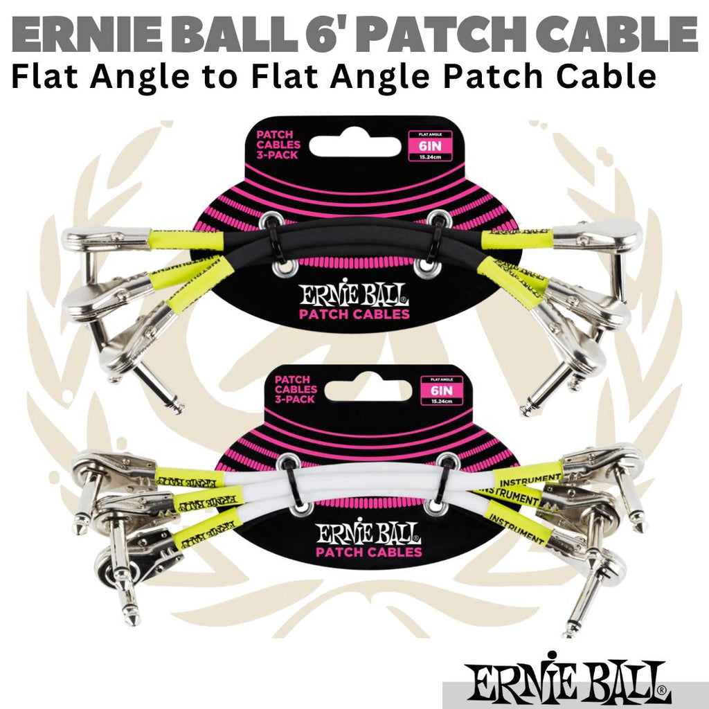 ERNIE BALL Patch Cable 6 inch Flat Angle to Flat Angle | Kabel Jumper