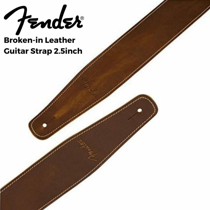 Fender Broken-in Leather Guitar Strap | STRAP GITAR KULIT