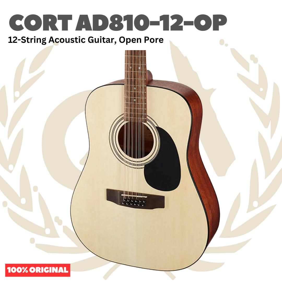 Cort AD810-12-OP Acoustic Guitar 12-String, Open Pore - Gtitar Akustik 12 Senar Original Asli