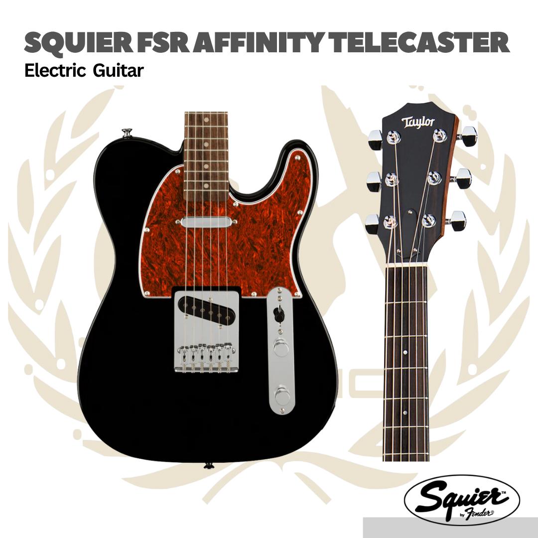 Squier FSR Affinity Series Telecaster Electric Guitar w/Tortoiseshell Pickguard, Laurel FB - Gitar Elektrik