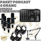 PAKET PODCAST 4 ORANG ALCTRON BC700 + RTX6 PRO + HEADPHONE