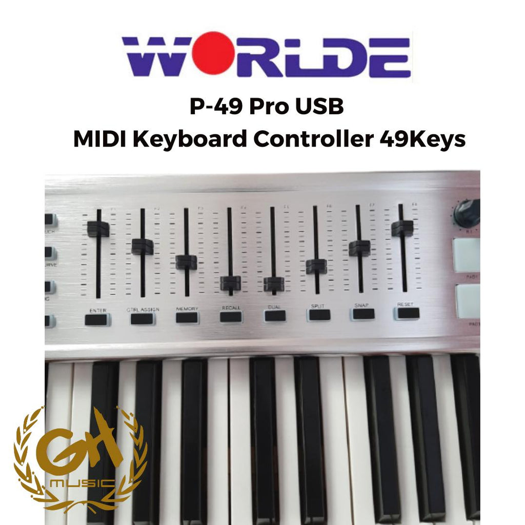 WORLDE P-49 Pro USB MIDI Keyboard Controller 49Key